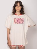 카트리나케이(KATRINA K) 젤리 로고 반팔 티셔츠- 레드