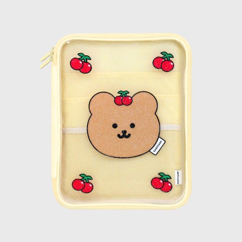Musinsa earpearp cherry covy ivory 11 inch pvc pouch 