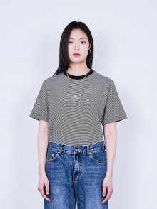 SLIM CUT STRIPE TOP (BLACK)