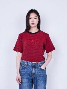 SLIM CUT STRIPE TOP (RED)