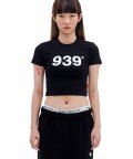 939 LOGO CROP TOP (BLACK)