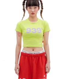 939 LOGO CROP TOP (NEON)