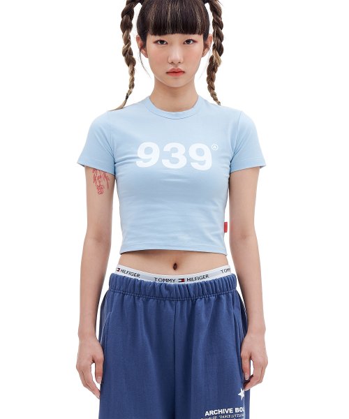 아카이브 볼드() 939 LOGO CROP TOP (SKY BLUE) 상품 이미지