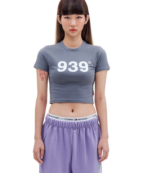 아카이브 볼드() 939 LOGO CROP TOP (GRAY) 상품 이미지
