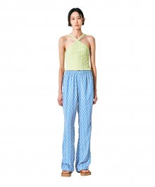 CURRENT X  MERLOT SYMBOL ALL OVER PRINT EASY PANTS  KS [PATEL BLUE]