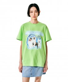 CURRENT X  MERLOT CURLOT WORLD SHORT SLEEVE TEE KS [LIGHT GREEN]