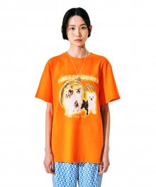 CURRENT X  MERLOT CURLOT WORLD SHORT SLEEVE TEE KS [ORANGE]