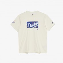 MLB LA 다저스 프레임 로고 티셔츠 오프 화이트 12866548