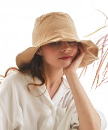 [unisex]MOOD LINEN BEIGE BUCKET HAT