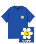 트립션(TRIPSHION) SMILE DAISY LOGO 티셔츠 - 블루