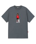 트립션(TRIPSHION) JESUS & WH DOG 티셔츠 - 그레이