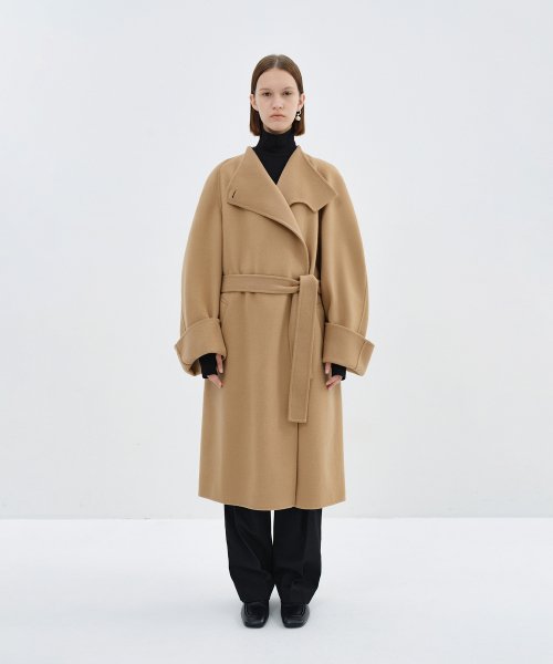 Wrap coat outlet camel