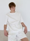 아우브아워(AUBOUR) linen snap tunic (white)