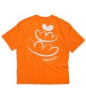 드니벨(DENIVEL) 오버핏 하트라인 심볼 티셔츠 (Orange)