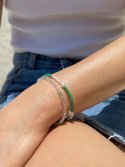 리엔느와르(leeENoir) [2SET] Green Pearl Bracelet