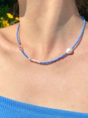 리엔느와르(leeENoir) Aqua Blue Pearl Necklace