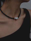 이스트인디고(EASTINDIGO) Baroque pearl black necklace