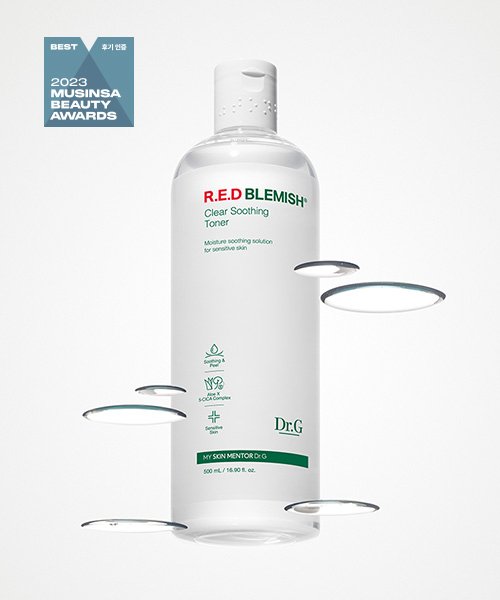 닥터지() 레드 블레미쉬 클리어 수딩 토너 500mL 상품 이미지