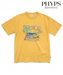 KNOTTED X  P.E.DEPT® HAWAII PALMTREE TEE MUSTARD