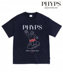 KNOTTED X P.E.DEPT® WAIKIKI SURF LAYOUT TEE NAVY