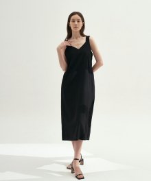 다즐링 슬리브리스 드레스 - 블랙