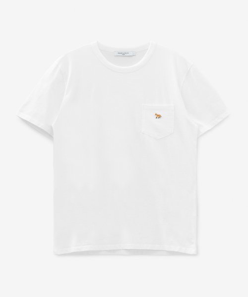 메종 키츠네(MAISON KITSUNE) 남성 프로파일 폭스 패치 포켓 반소매 티셔츠 - 화이트 / GM00116KJ0008WH - 사이즈 & 후기 | 무신사