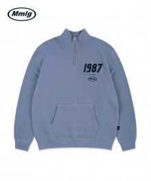 [Mmlg] 1987MMLG HALF ZIP SWEAT (BLUE GREY)