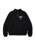 [Mmlg] 19MG HALF-ZIP SWEAT (EVERY BLACK)