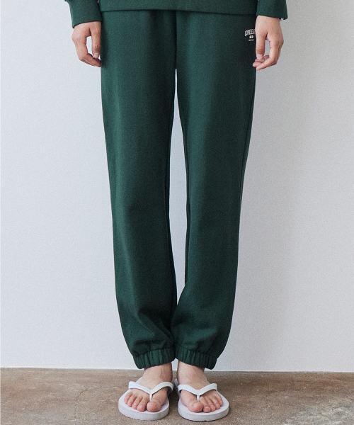 플랙() 럭키 워시 러브 어스 그래픽 스웨트팬츠 다크 그린 상품 이미지