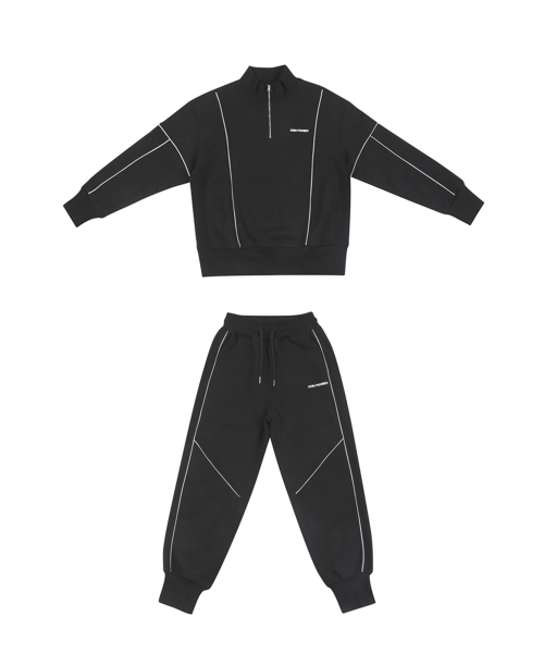 Домашний костюм со свитшотом и джоггерами (Black/Grey)