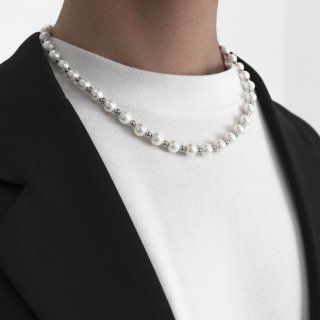 베이스클레프(BASSCLEF) 진주 목걸이 남자  CLEF TOM BEAT
