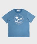 딜라잇풀(DELIGHTPOOL) Dolphin Twins T-shirts - Haze Blue