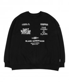 Embroidered Logos Sweatshirt [Black]