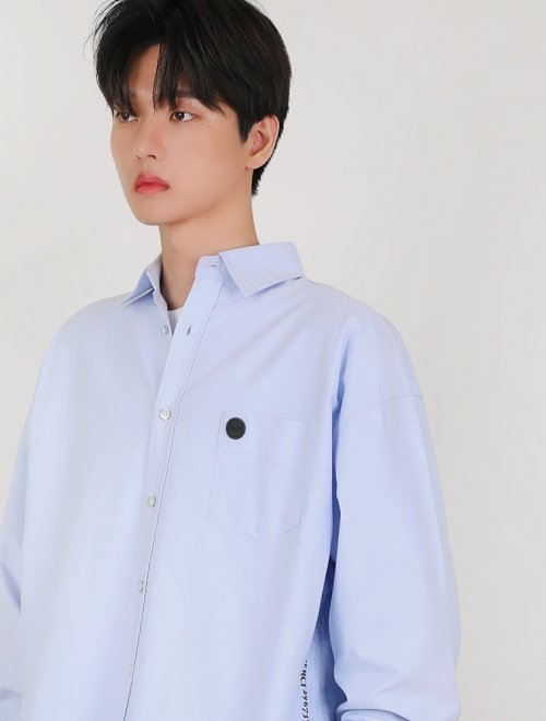 Рубашка UNISEX полуоверсайз оксфорд Light Blue (FCB3SH302M)