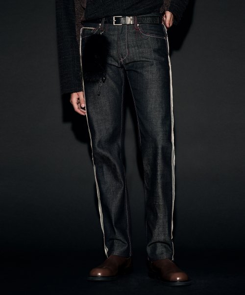 메종미네드(Maison Mined) Selvage Fray Red Stitch Denim Pants Indigo - 83,400 |  무신사 스토어