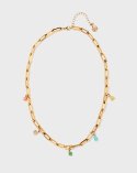 언쁘띠오이슈(UN PETIT OISEAU) Five stone necklace (GOLD)