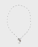 언쁘띠오이슈(UN PETIT OISEAU) Tube pearl necklace (clear)