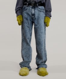 FLUID WASHING DENIM PANTS BLUE