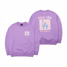 LIKE 백 스퀘어 프린트 맨투맨 LA (Lavender)