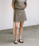 벨르마() linen tweed mini skirt