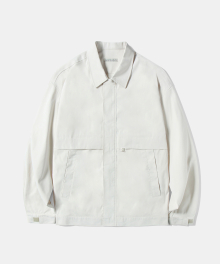 Flap Pocket Zip-up Jacket J19 Cream