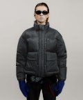 BLACK DYDED DOWN PUFFER JACKET