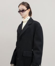 BLACK BLANKET OVER COAT