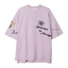 SKETCH ARTWORK HALF T-SHIRTS LAVENDER