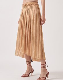 UNBALANCE PLEATED SKIRT BEIGE