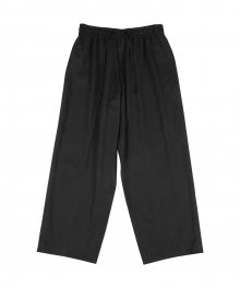 Plain Oversized Trousers [Black]