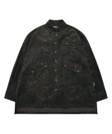 Oversized Camouflage Shirt [Black]