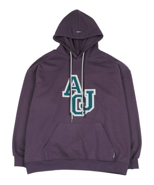 아조바이아조(AJOBYAJO) Boucle Embroidered Hoodie [Purple