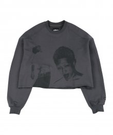 Taigan Cropped Sweatshirt [Charcoal]