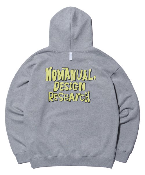 MUSINSA | NOMANUAL DOODLE LOGO HOODIE - GRAY